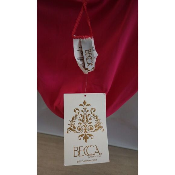 Becca x Rebecca 851627 Sz S Pink Flamingo Virtue Tie Waist 1-Pc Swimsuit $148+ - Picture 5 of 8